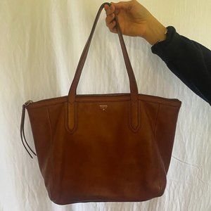 Fossil Brown Leather Bag